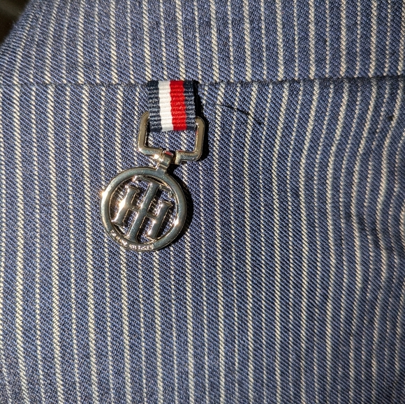 Tommy Hilfiger Blue Striped Pants - Picture 3 of 4